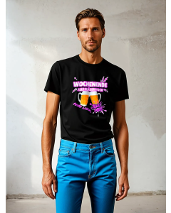 T-Shirt "WOCHENENDE" schwarz
