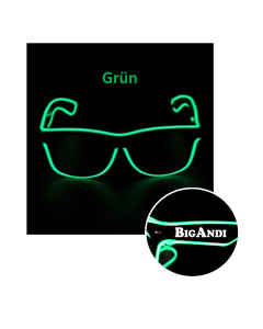 LED-Blinkbrille "BIGANDI Logo", grün