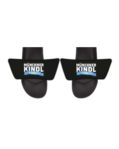 Badelatschen "MÜNCHNER KINDL Logo" schwarz