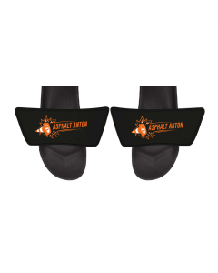 Badelatschen "ASPHALT ANTON Logo" schwarz