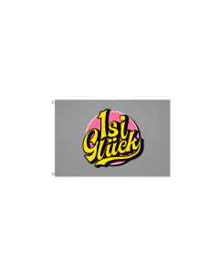 Fahne "ISI GLÜCK Logo" grau