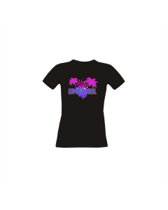 Girly-Shirt "AUF DIESER INSEL" schwarz