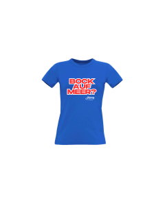 Girly-Shirt "BOCK AUF MEER?" blau
