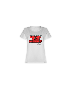 Girly-Shirt "BOCK AUF MEER?" weiß