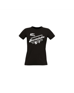 Girly-Shirt "BIERMELODIE" schwarz, weißer Druck