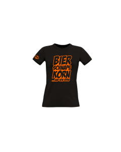 Girly-Shirt "BIER SCHNAPS KORN" schwarz