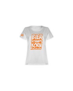 Girly-Shirt "BIER SCHNAPS KORN" weiß