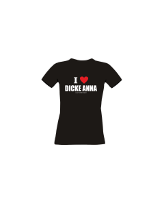 Girly-Shirt "DICKE ANNA" schwarz