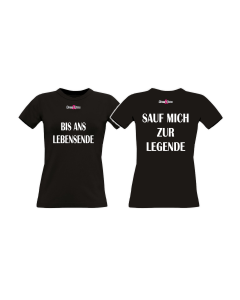 Girly-Shirt „BIS ANS LEBENSENDE” schwarz