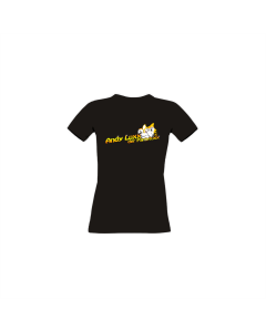 Girly-Shirt "ANDY LUXX DER PARTYFUXX Logo" gelb, schwarz