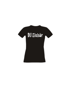 Girly-Shirt "DJ EISBÄR Logo" schwarz