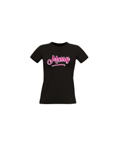 Girly-Shirt "MARRY Logo" schwarz