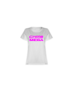 Girly-Shirt "CHRIS MEGA Logo" weiß