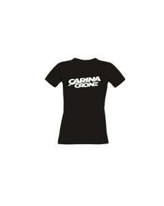 Girly-Shirt "CARINA CRONE Logo" schwarz