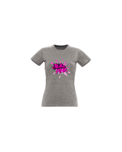 Girly-Shirt "MILLA PINK Logo" grau