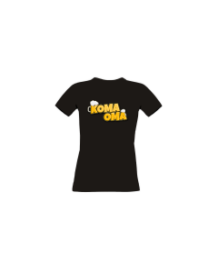 Girly-Shirt "KOMA OMA Logo" schwarz