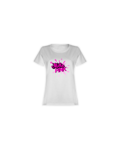 Girly-Shirt "MILLA PINK Logo" weiß
