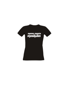 Girly-Shirt "MANNI MANTA MASKULIN" schwarz