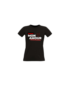 Girly-Shirt "MON AMOUR - So lang ich noch..." schwarz
