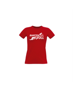 Girly-Shirt "RAKETENVOLL" rot