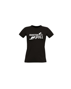 Girly-Shirt "RAKETENVOLL" schwarz
