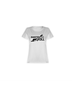 Girly-Shirt "RAKETENVOLL" weiß