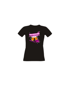 Girly-Shirt "WOCHENENDE alle Gläser hoch" schwarz