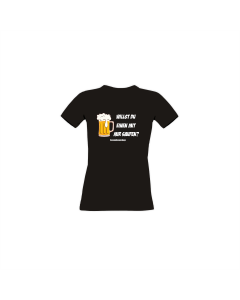 Girly-Shirt "WILLST DU EINEN MIT MIR SAUFEN?" schwarz
