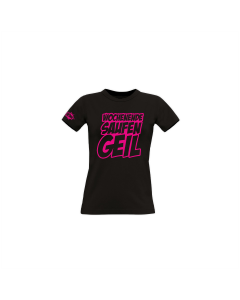 Girly-Shirt "WOCHENENDE SAUFEN GEIL" schwarz