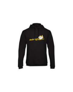 Kapuzen Sweat-Shirt "ANDY LUXX DER PARTYFUXX Logo" gelb, schwarz