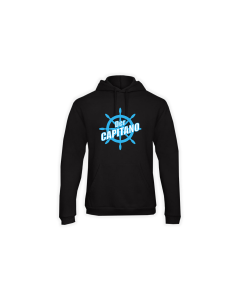 Kapuzen Sweat-Shirt "DER CAPITANO Logo" schwarz