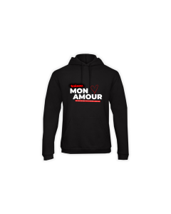 Kapuzen Sweat-Shirt "MON AMOUR - So lang ich noch..." schwarz