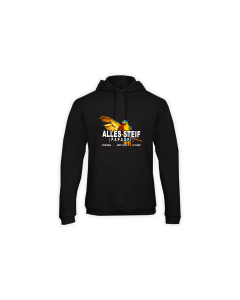 Kapuzen Sweat-Shirt "ALLES STEIF" schwarz