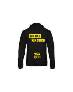Kapuzen Sweat-Shirt "ICH HAB 'NEN STICH" schwarz