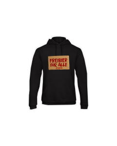 Kapuzen Sweat-Shirt "FREIBIER FÜR ALLE" schwarz
