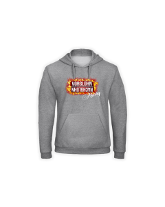 Kapuzen Sweat-Shirt "VORGLÜHN NACHGLÜHN" grau