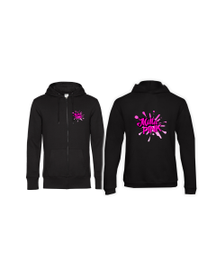 Kapuzen Zipper "MILLA PINK Logo" schwarz