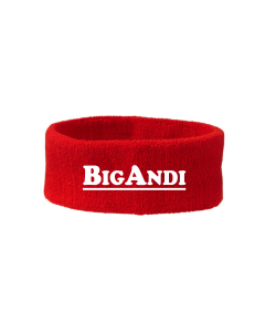 Schweiss-Stirnband "BIGANDI Logo" Rot
