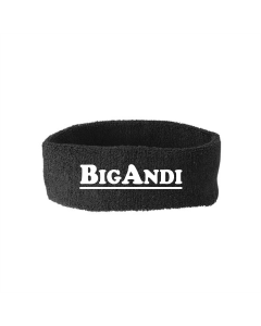 Schweiss-Stirnband "BIGANDI Logo" schwarz