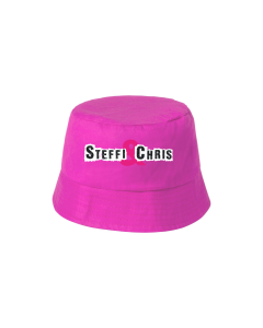 Fischerhut "STEFFI & CHRIS Logo" pink