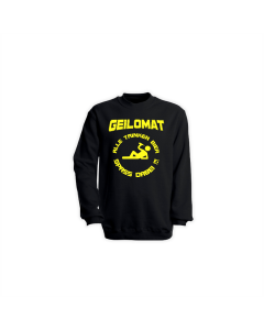 Sweat-Shirt "ALLE TRINKEN BIER" schwarz, gelber Druck