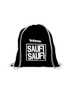 Stoffbeutel "SAUFI SAUFI" schwarz