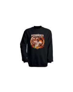 Sweat-Shirt "PIZZABÄCKER" schwarz