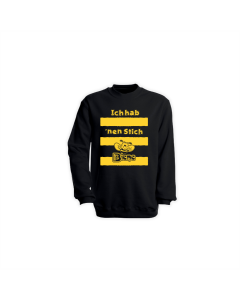 Sweat-Shirt "ICH HAB 'NEN STICH" schwarz