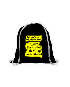 Stoffbeutel „FICKT EUCH ALLE!” schwarz