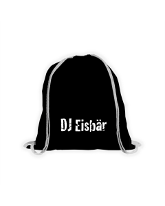 Stoffbeutel "DJ EISBÄR Logo" schwarz