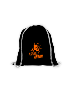 Stoffbeutel "ASPHALT ANTON" schwarz