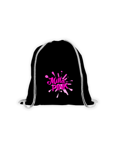 Stoffbeutel "MILLA PINK Logo" schwarz