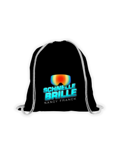 Stoffbeutel "SCHNELLE BRILLE" schwarz