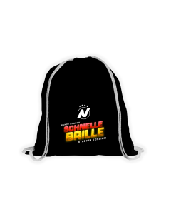 Stoffbeutel "Schnelle Brille STADION VERSION" schwarz